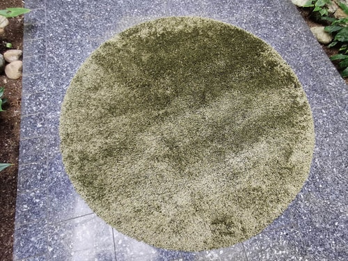 Luxury Shaggy 7001-440 olive dark kruh