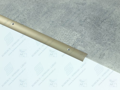 Oblouk 28 mm světlý bronz přechodová lišta vrtaná