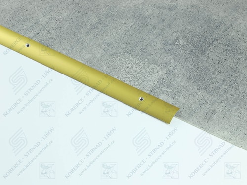 Oblouk 28 mm zlatá přechodová lišta vrtaná 08621-5