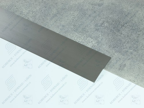 Oblouk 80 mm inox přechodová lišta k přilepení