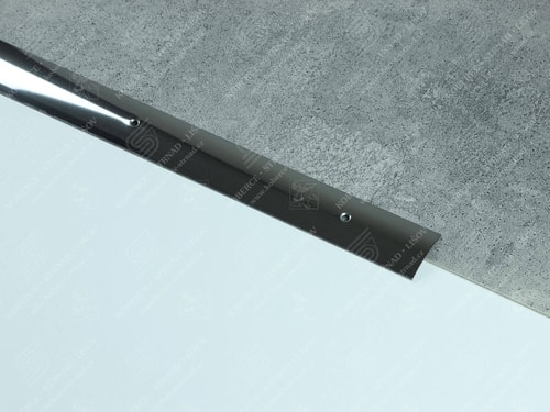 Oblouk 37 mm nerez leštěná přechodová lišta vrtaná 06191-5, 06221-9