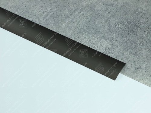 Oblouk 50 mm tmavý bronz Küberit přechodová lišta samolepící