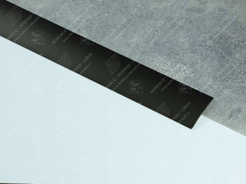 Oblouk 60 mm tmavý bronz Küberit přechodová lišta samolepící