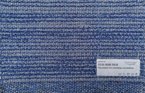 Sternstein uni 5926 mittelblau - dunkelblau