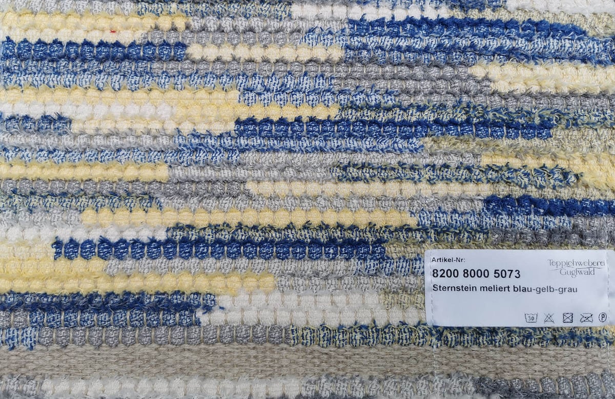 Vzorek Sternstein meliert 5073 blau - gelb - grau