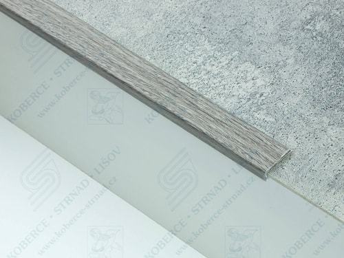 Schodová hrana 24,5x10 mm H61 dub šedý