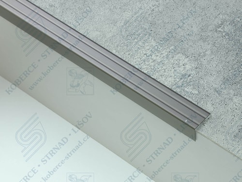 Schodová hrana 24,5x20 mm inox samolepicí