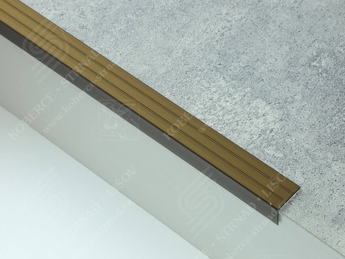 Schodová hrana 24,5x19 mm bronz oboustranná