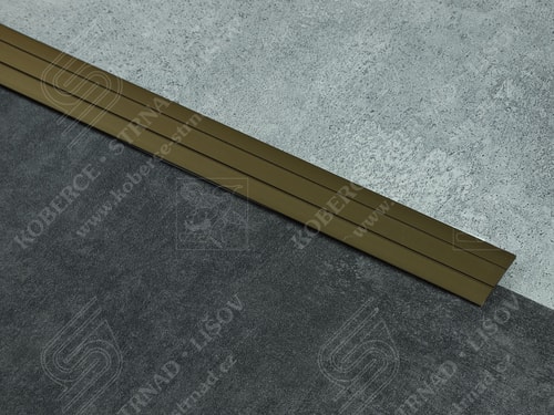 Plochá přechodová lišta 38 mm bronzová