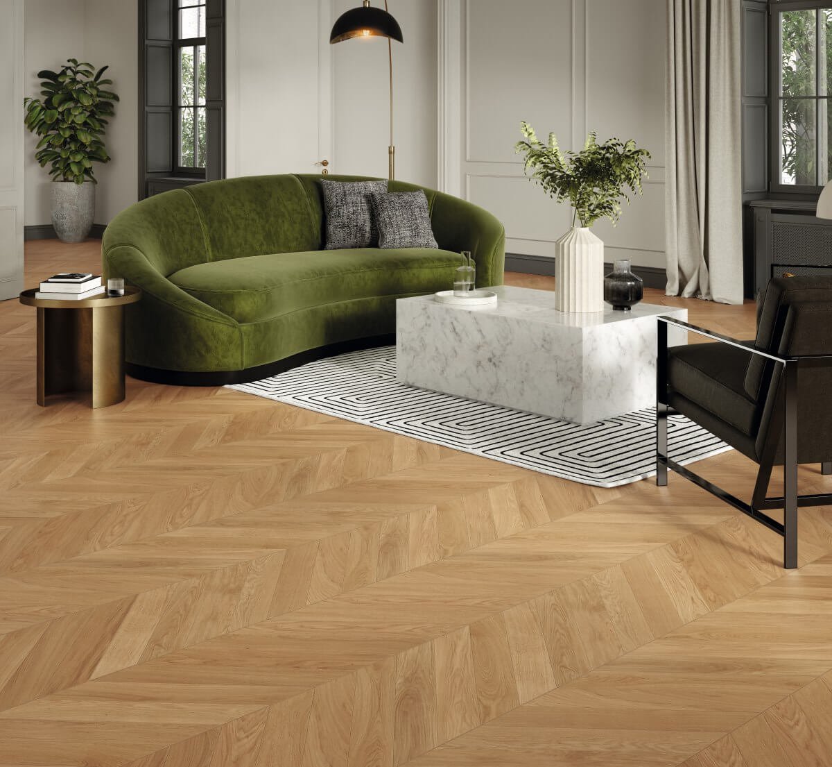 Trendtime 10 Dub přírodní, vzor Chevron, 1748484
