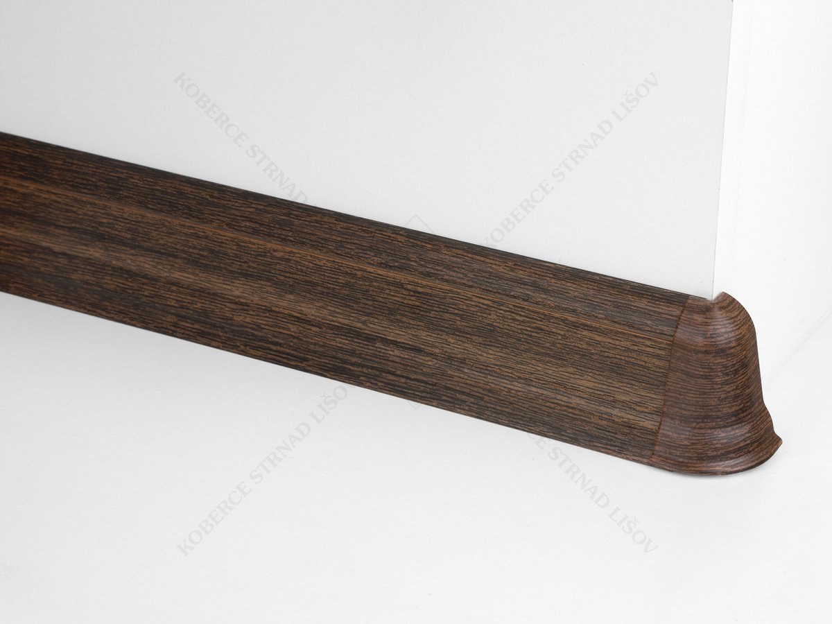 Soklová podlahová lišta Döllken SLK 50 barva W181 wenge kibolo + vnější roh