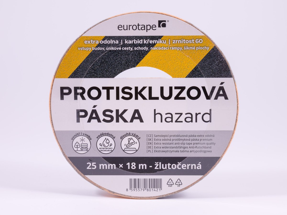 Protiskluzová páska hazard 25 mm