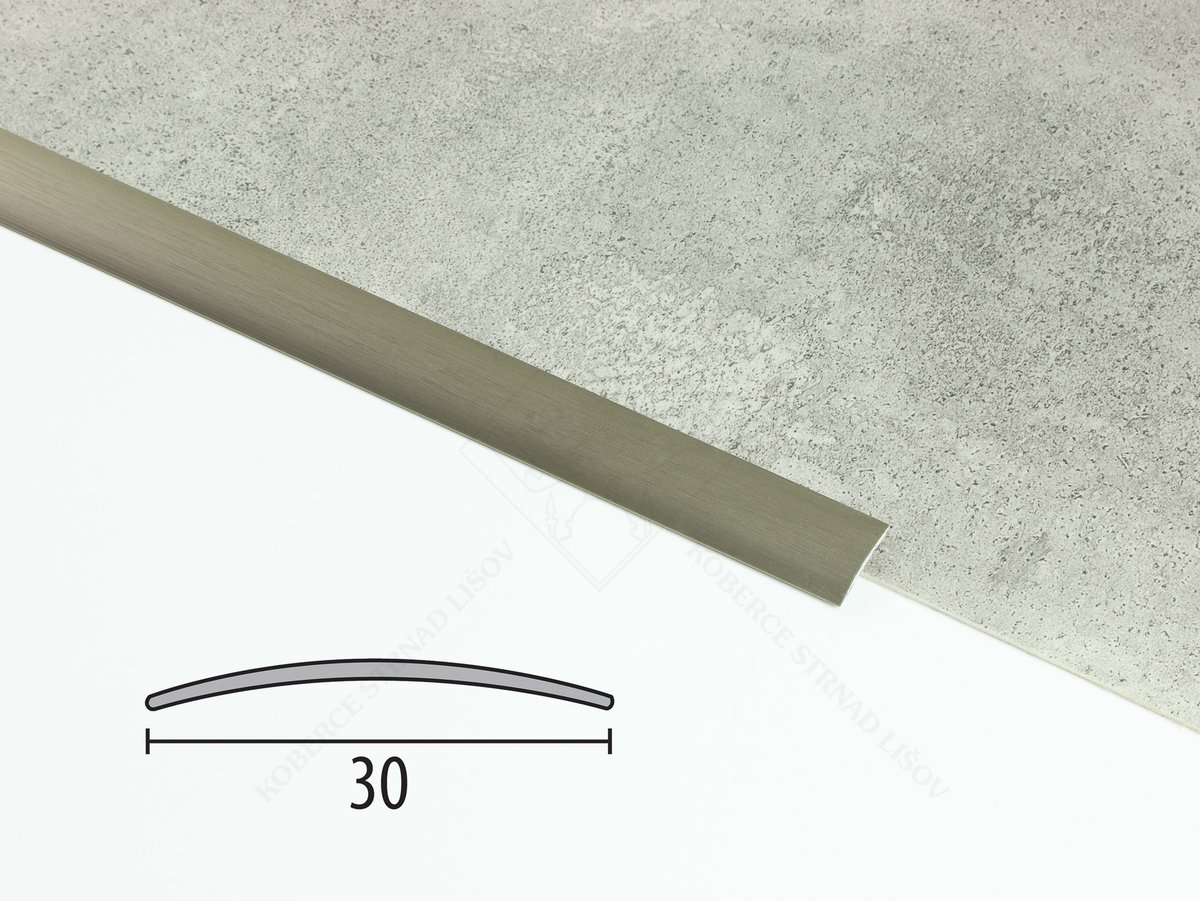 Oblouk 30 mm inox přechodová lišta samolepící