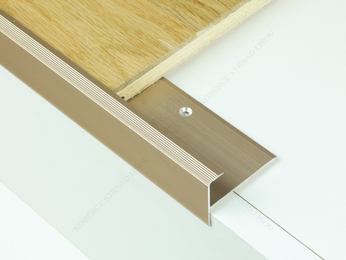 Zásuvný schodový profil 15,3 mm světlý bronz