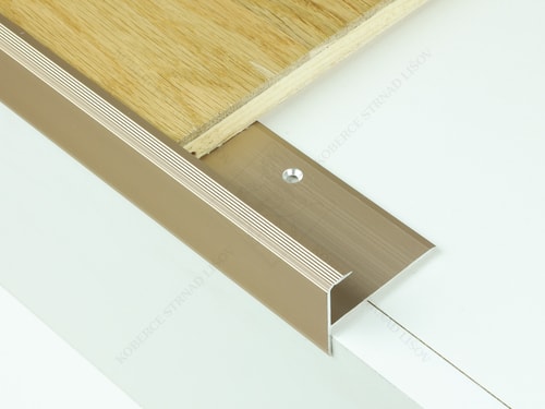 Zásuvný schodový profil 15,3 mm světlý bronz