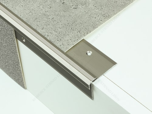 Oboustranný zásuvný schodový profil 2,5 mm inox