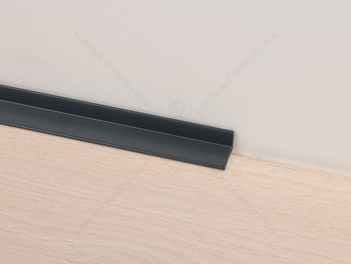 HS portálová lišta 18x12 mm antracitově černá Küberit 369 mini
