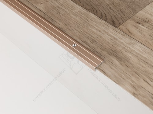 Schodová hrana 24,5x10 mm světlý bronz vrtaná